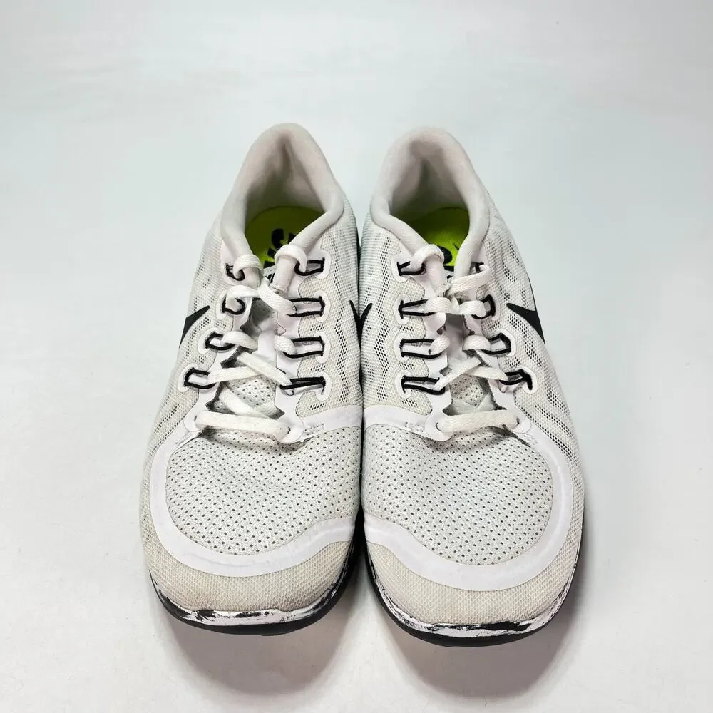 Nike Free 5.0 White Black Athletic Low Top Running Shoes 724383-100 Women's Sz 8